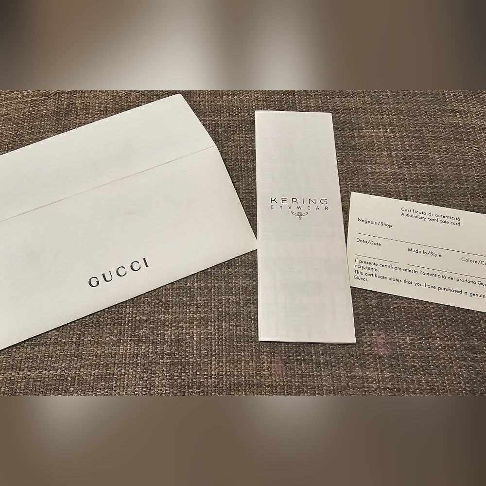 Gucci Eyewear Authentication Card
